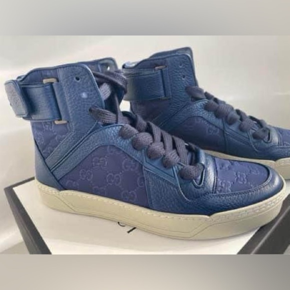 Gucci Nylon Guccissima High Top Sneakers
